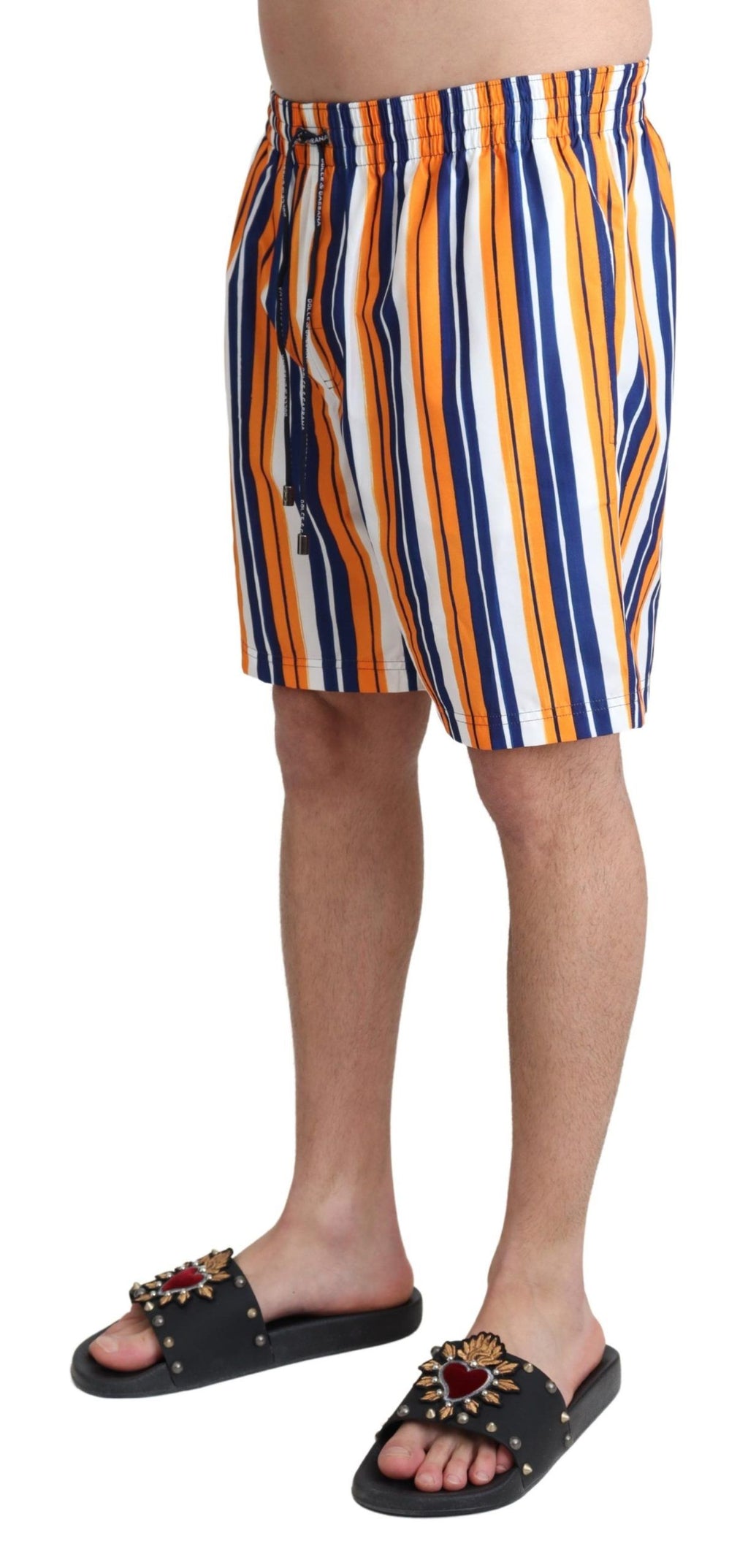Multicolor Striped Beachwear Swimshorts - it4-s