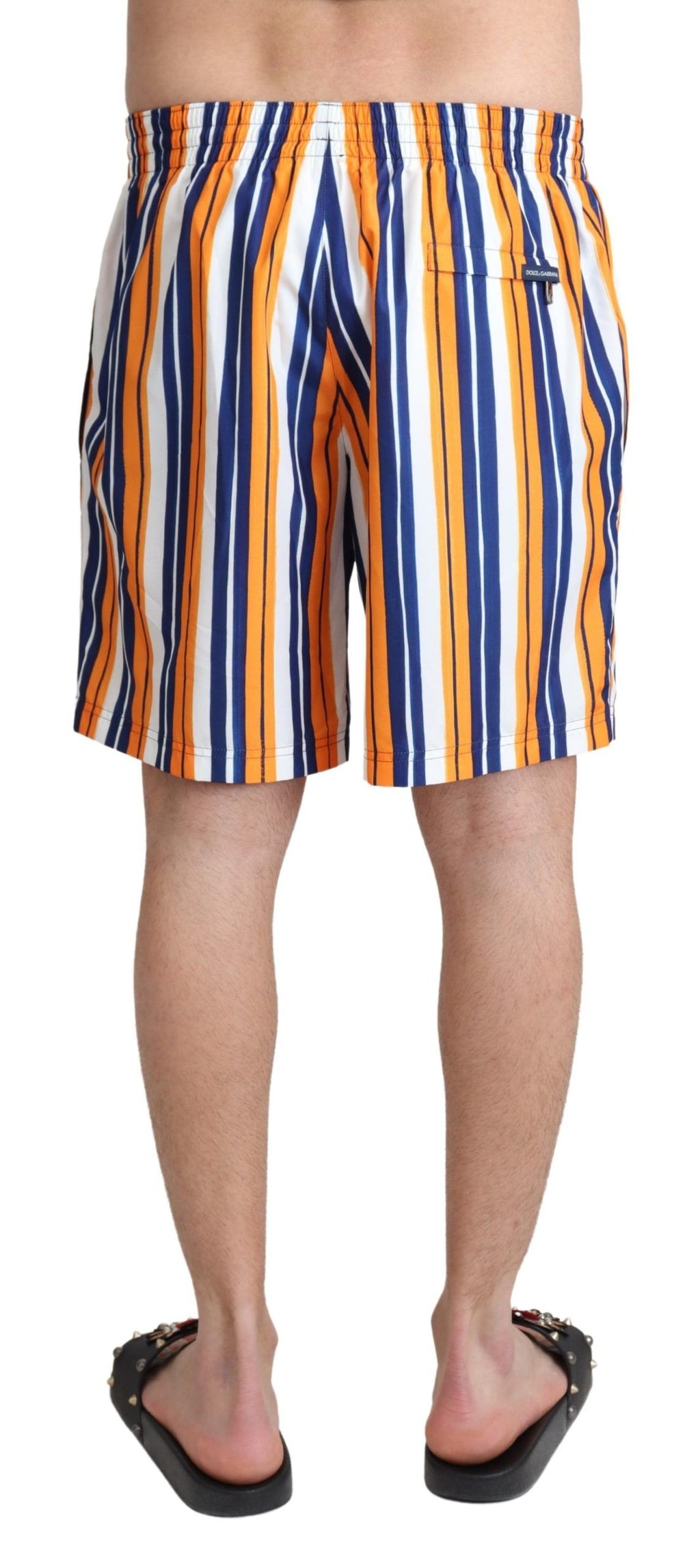 Multicolor Striped Beachwear Swimshorts - it4-s