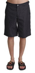 Black Polka Dots Beachwear Shorts Swimwear - it4-s