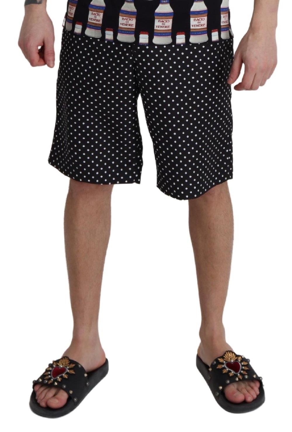 Black Polka Dots Beachwear Shorts Swimwear - it4-s