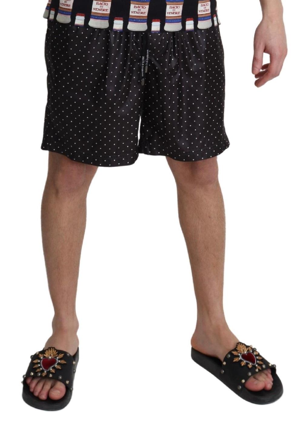 Black Polka Dot Print Beachwear Swimwear - it4-s