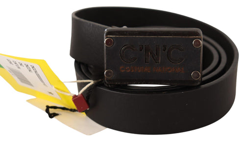 Belt Black Rustic Buckle Waist Belt - 100-cm-40-inches
