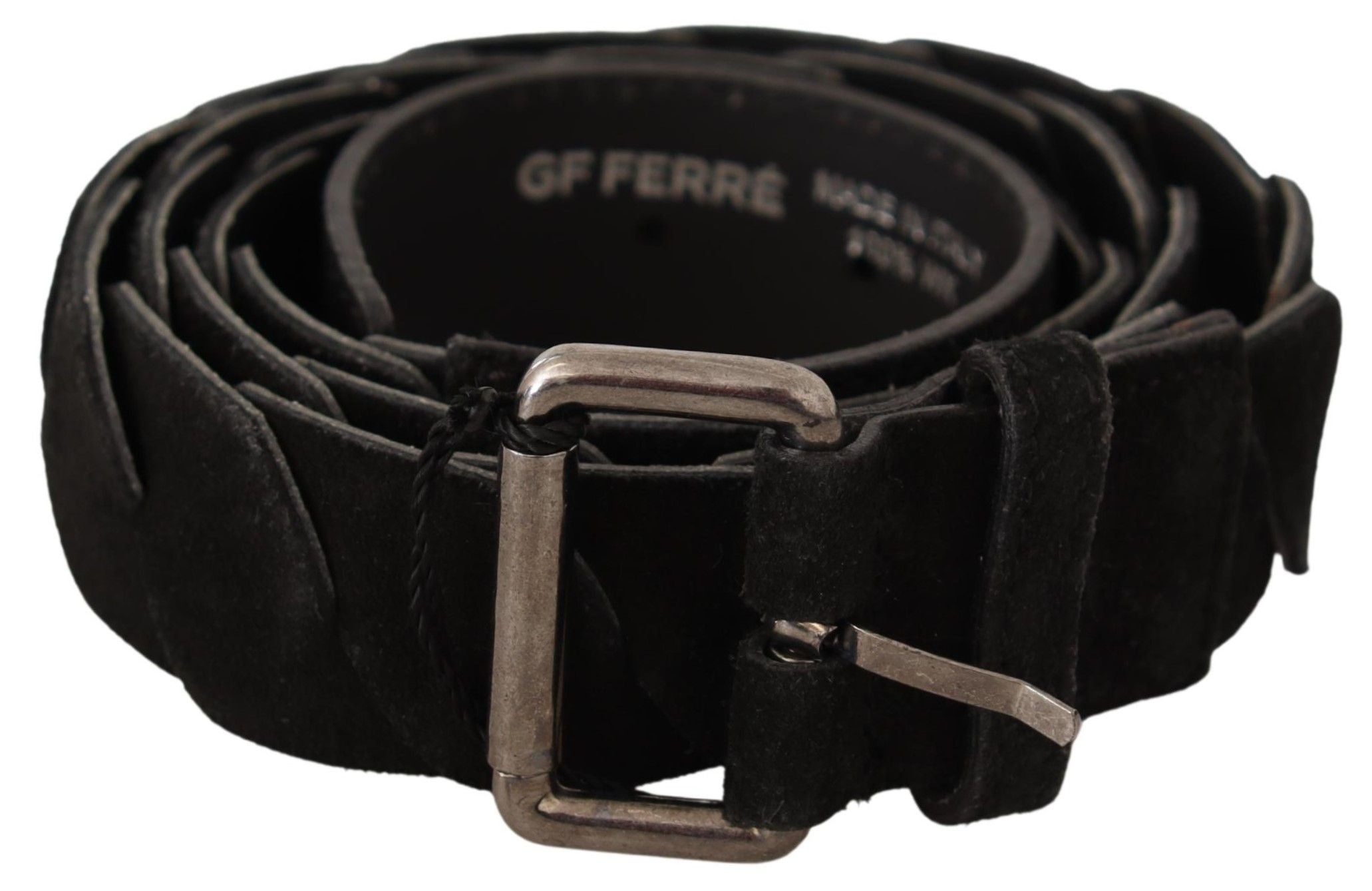 Black WX Silver Tone Buckle Waist Belt - 100-cm-40-inches