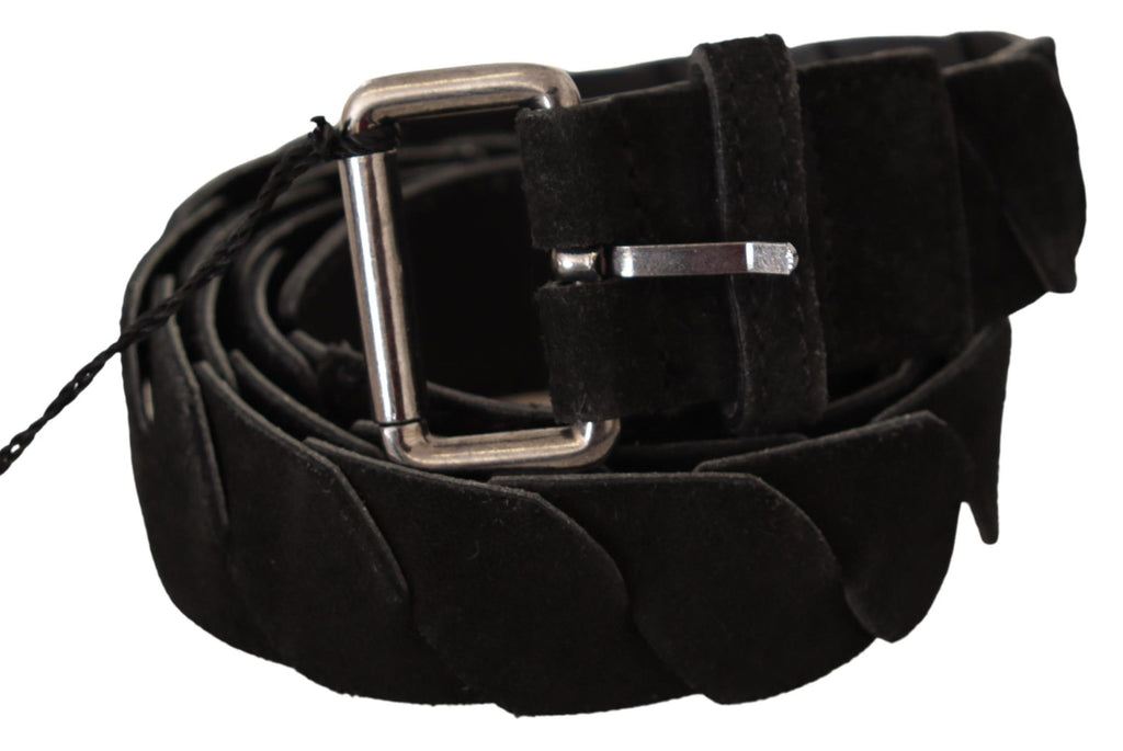 Black WX Silver Tone Buckle Waist Belt - 100-cm-40-inches