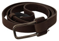 Brown WX Silver Metal Buckle Belt - 100-cm-40-inches