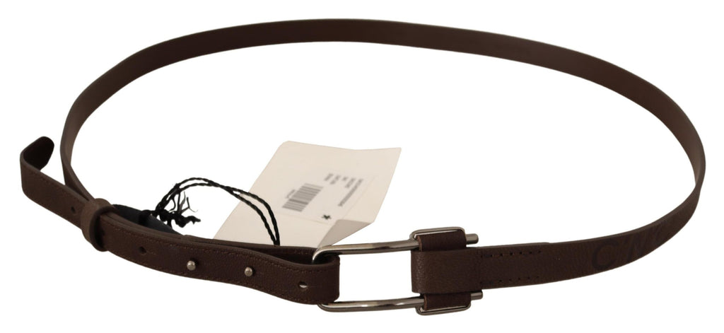 Brown WX Silver Metal Buckle Belt - 100-cm-40-inches