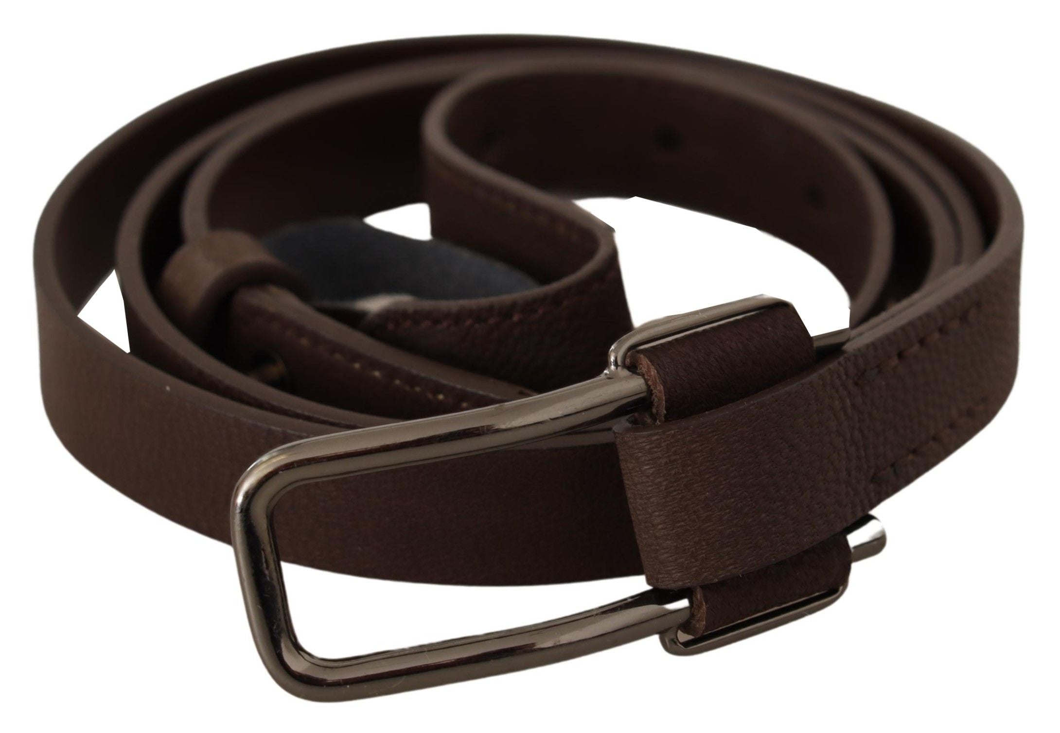 Brown WX Silver Metal Buckle Belt - 100-cm-40-inches