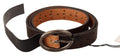 Belt Brown WX Silver Buckle Holes Belt - 85-cm-34-inches