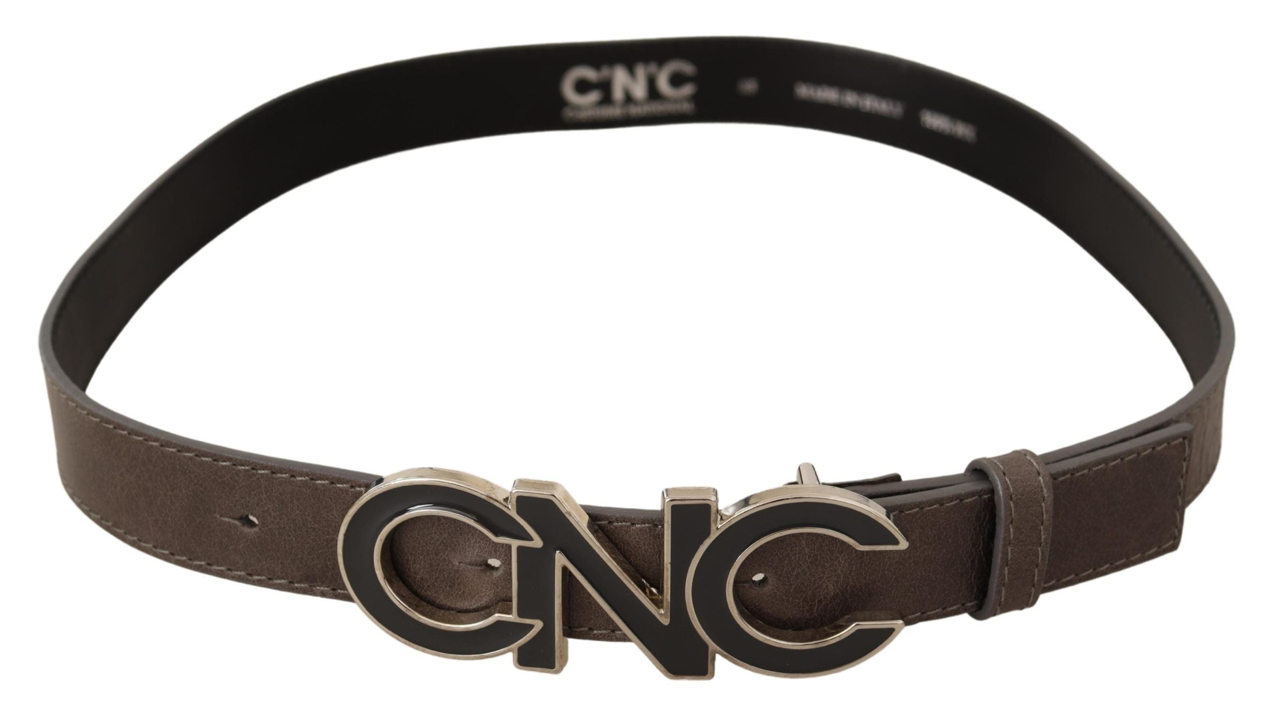 Brown Letter Logo Buckle Belt - 85-cm-34-inches