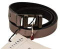Pink Metallic Leather Buckle Belt - 85-cm-34-inches