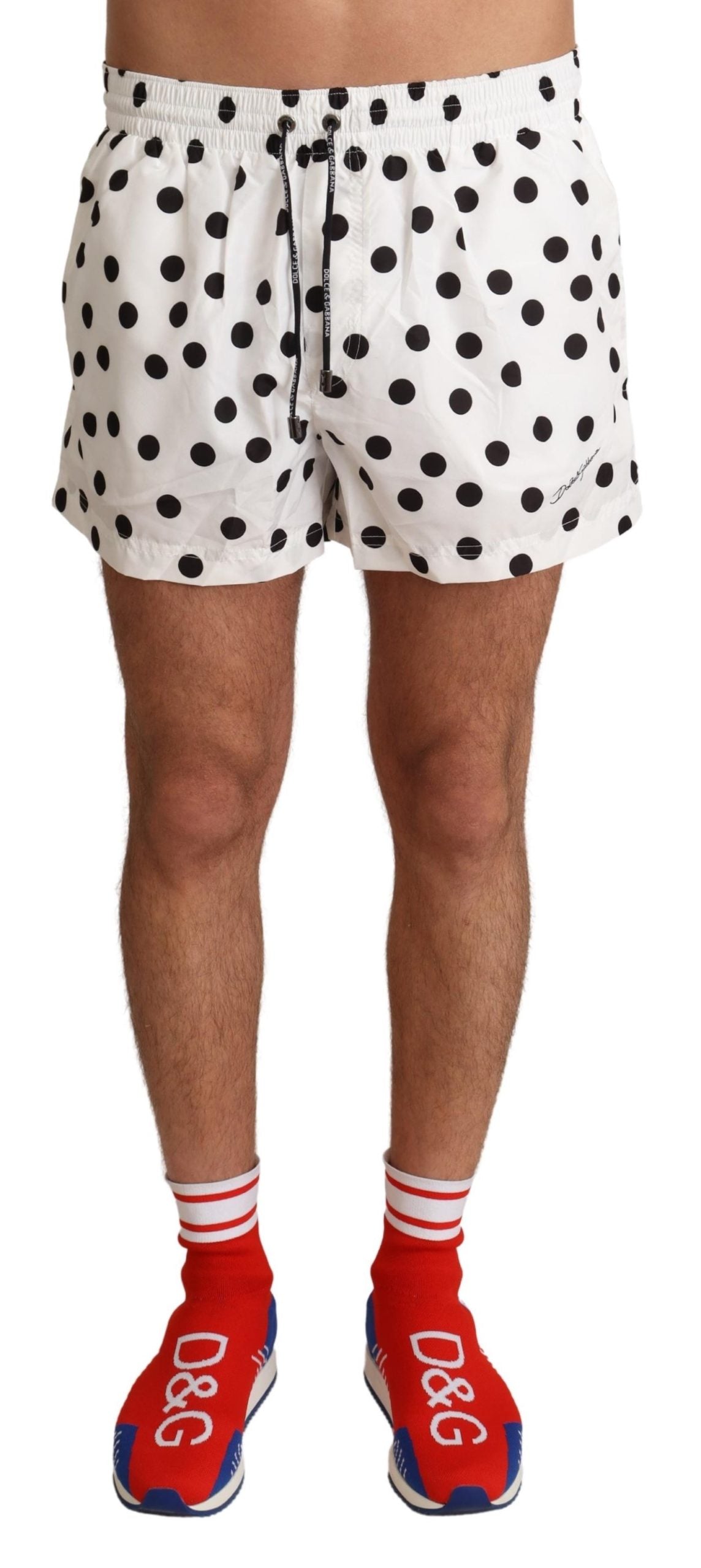 White Polka Dots Beachwear Shorts Swimwear - it6-l
