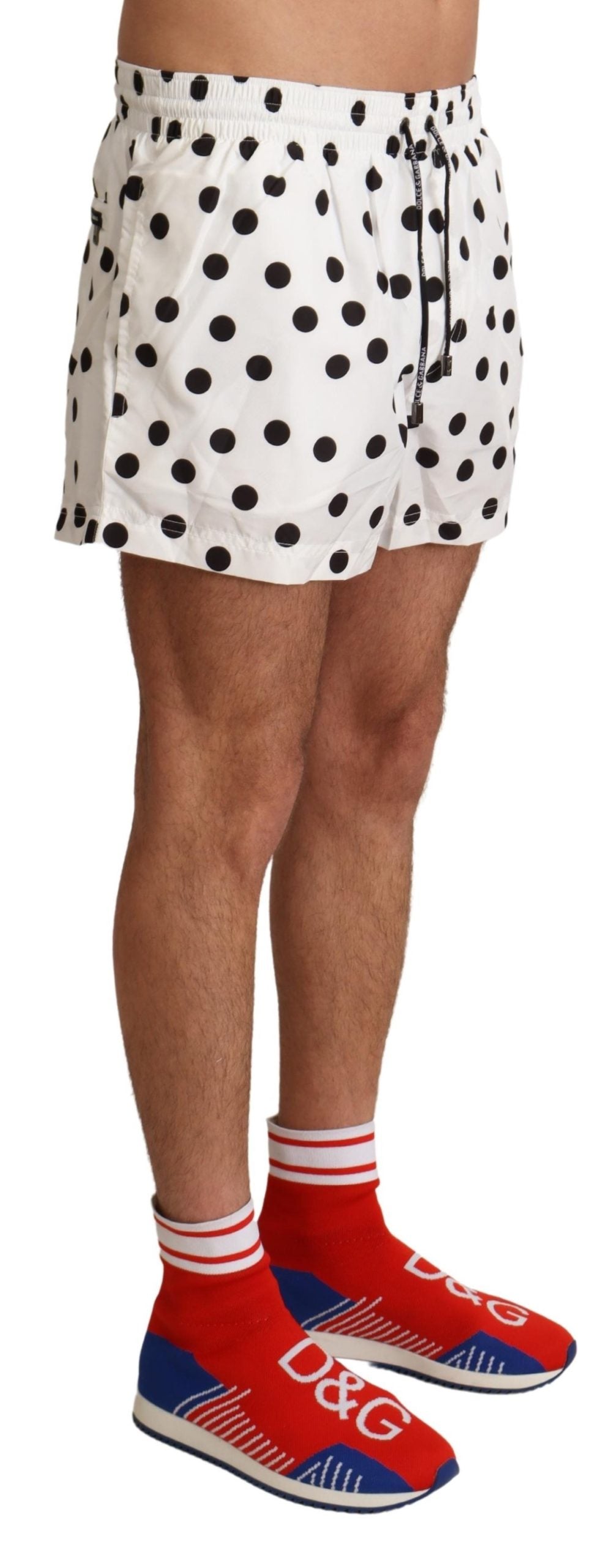 White Polka Dots Beachwear Shorts Swimwear - it6-l