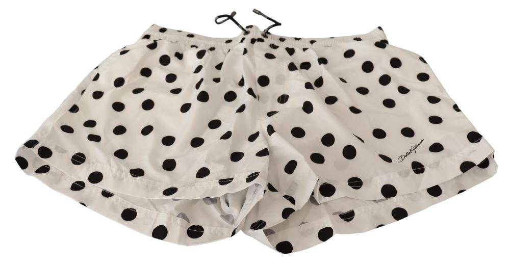 White Polka Dots Beachwear Shorts Swimwear - it6-l