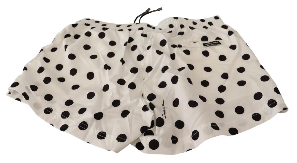 White Polka Dots Beachwear Shorts Swimwear - it6-l