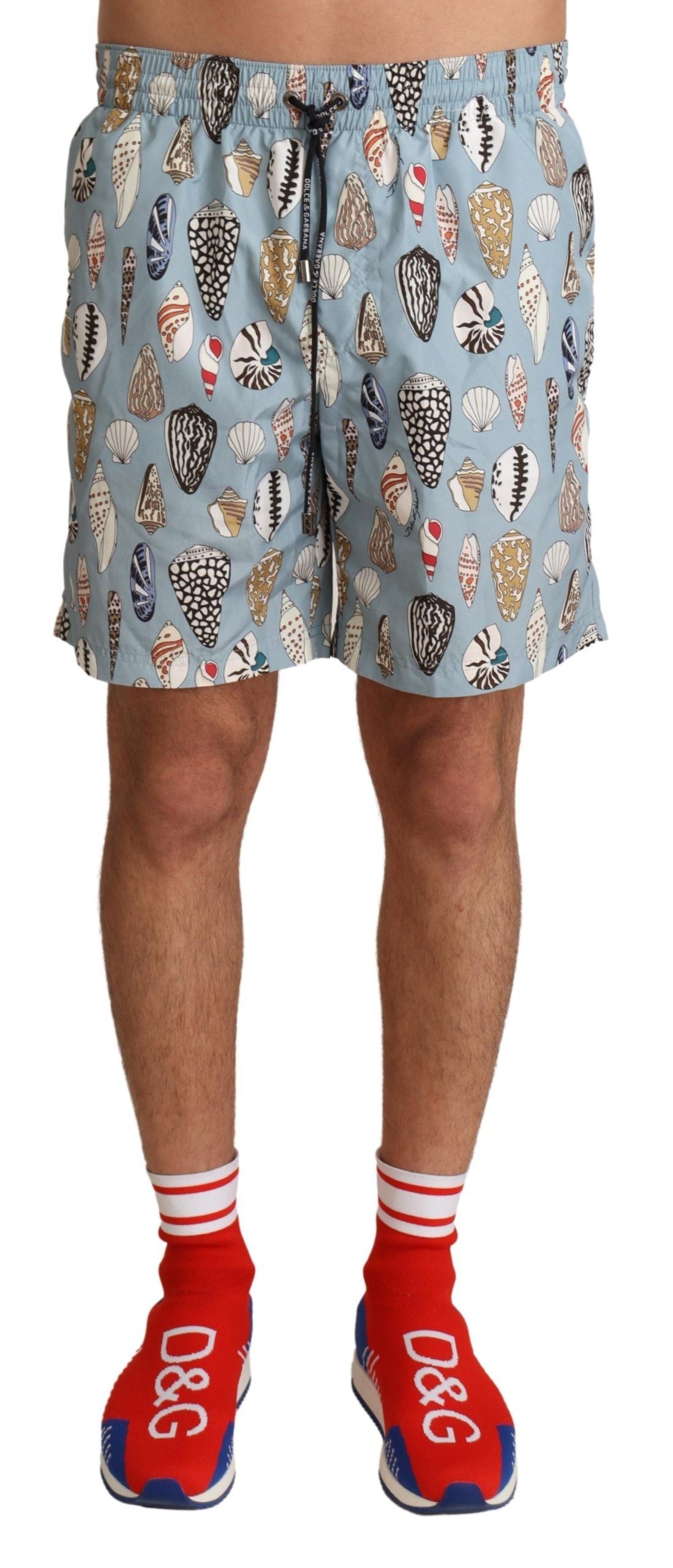 Blue Seashell Beachwear Swimwear Shorts - it3-xs