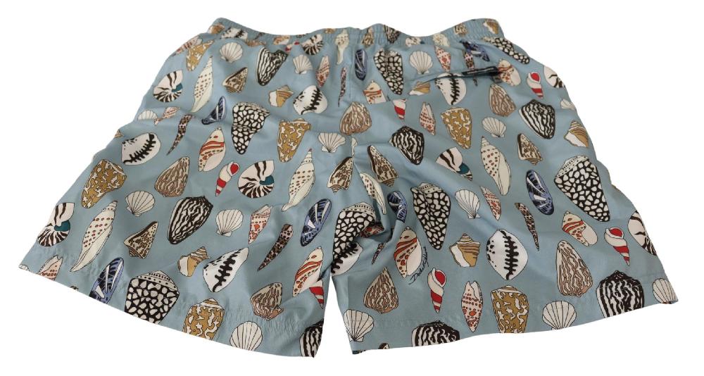 Blue Seashell Beachwear Swimwear Shorts - it3-xs