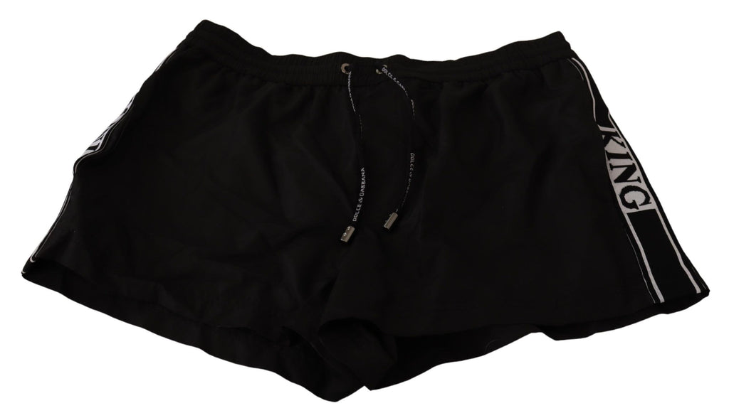 Black King Mens Beachwear Swimwear Shorts - it6-l
