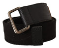 Black Cotton Ducati Metal Buckle Belt - 85-cm-34-inches