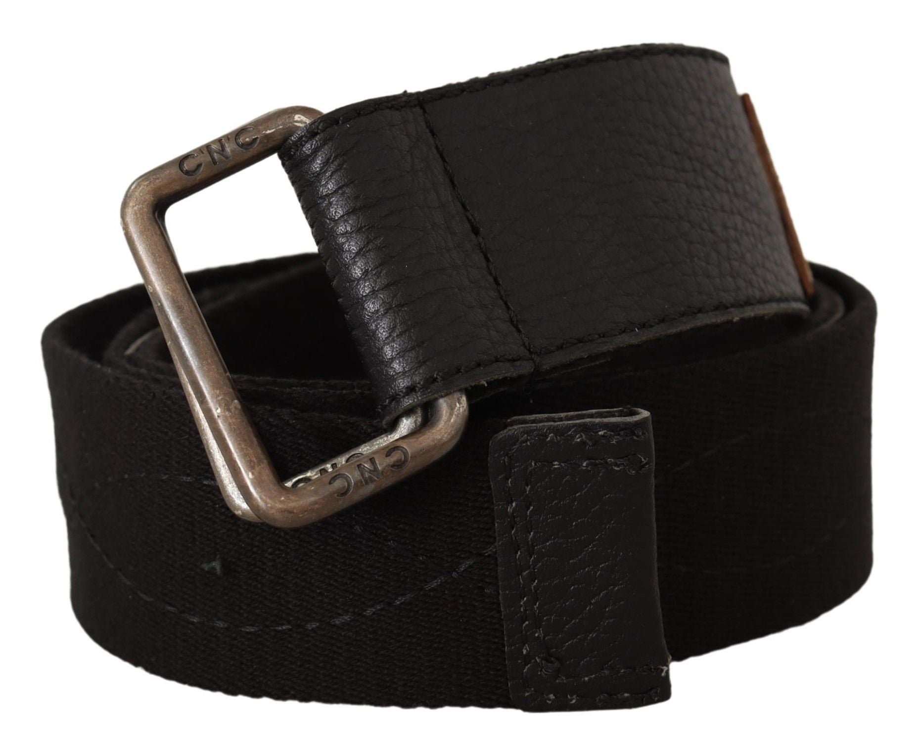 Black Cotton Ducati Metal Buckle Belt - 85-cm-34-inches