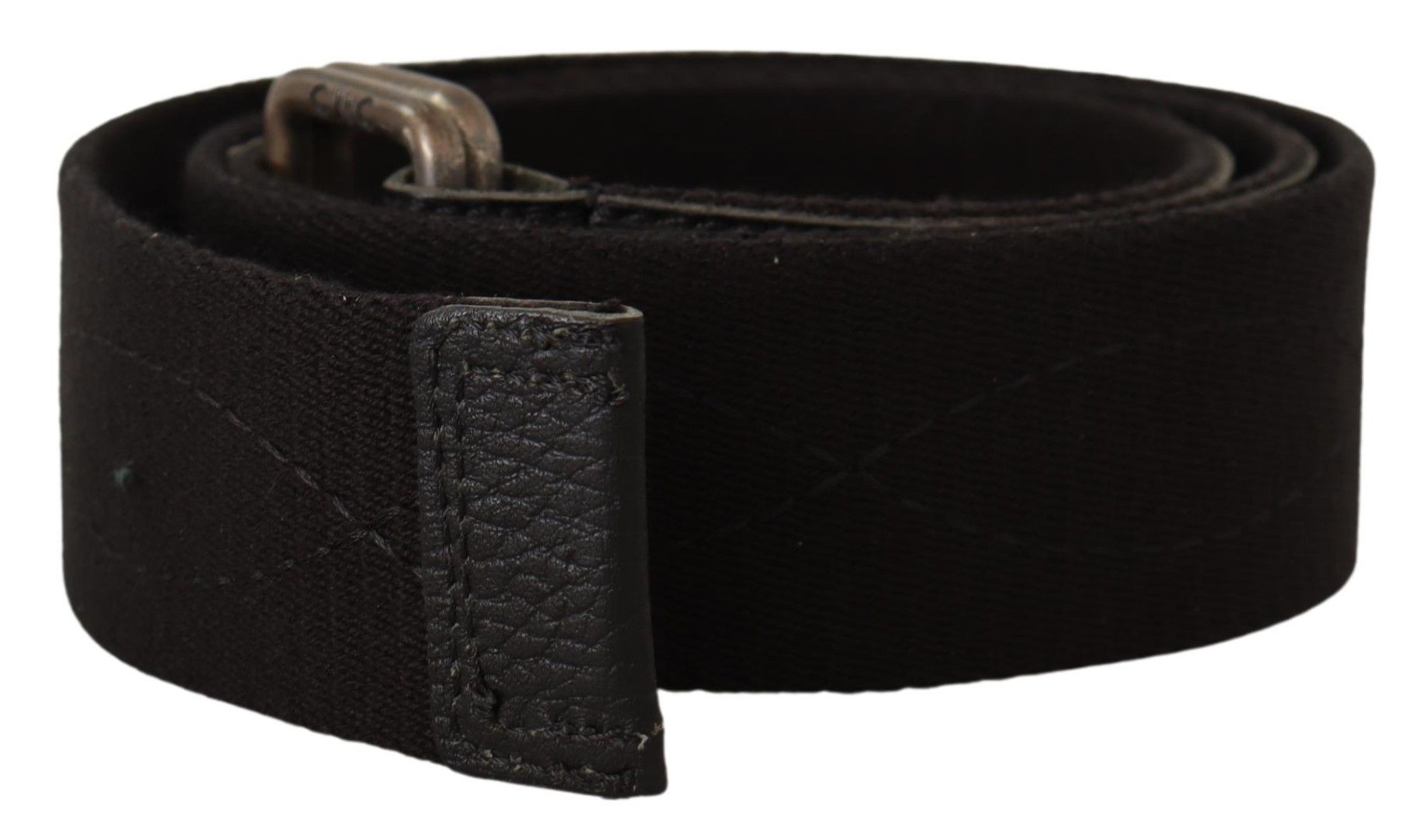 Black Cotton Ducati Metal Buckle Belt - 85-cm-34-inches