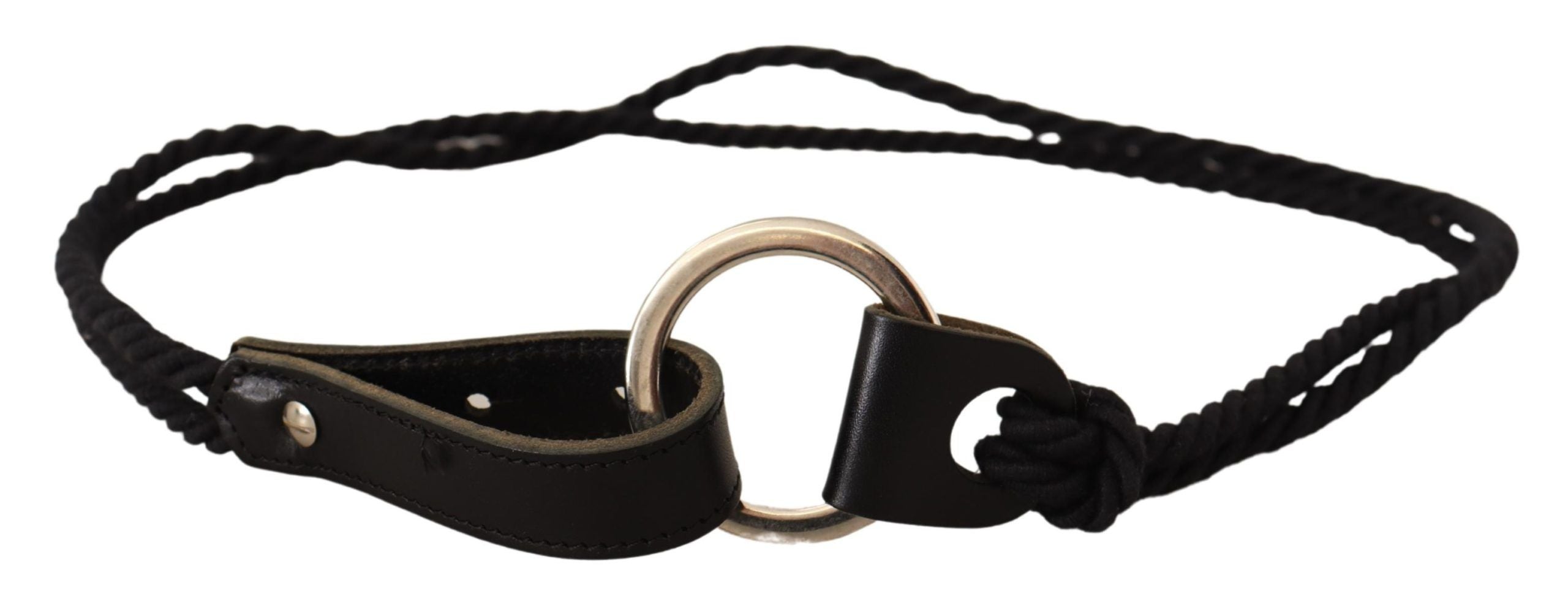 Black Leather Slim Women Waistband Metal Buckle Belt - 85-cm-34-inches