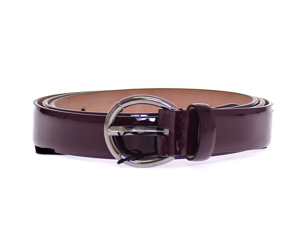 Purple Leather Logo Cintura Belt - 95-cm-38-inches