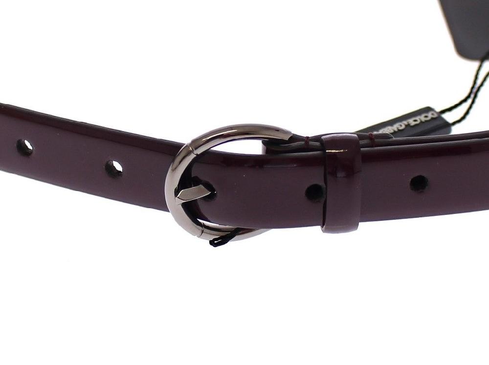 Purple Leather Logo Cintura Belt - 95-cm-38-inches