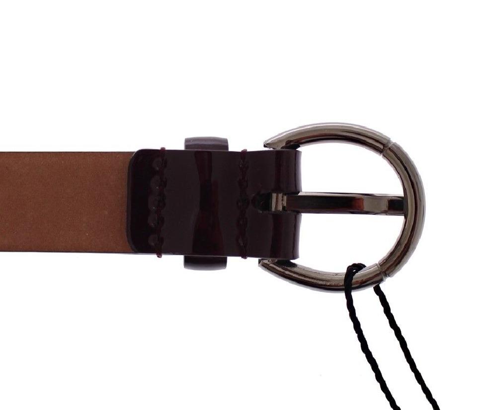 Purple Leather Logo Cintura Belt - 95-cm-38-inches