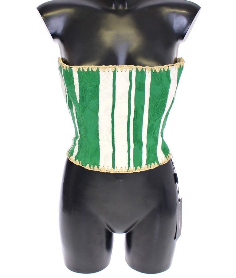 Green Striped Corset  Woven Raffia Waist Belt - 65-cm-26-inches