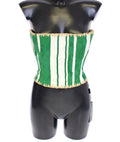 Green Striped Corset  Woven Raffia Waist Belt - 65-cm-26-inches