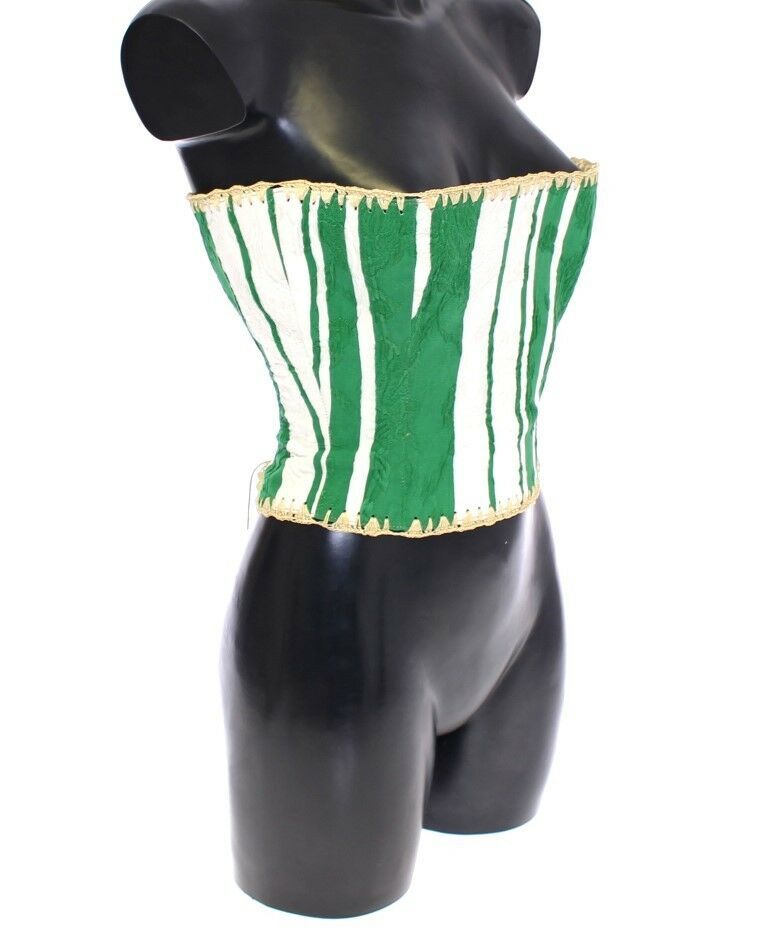 Green Striped Corset  Woven Raffia Waist Belt - 65-cm-26-inches