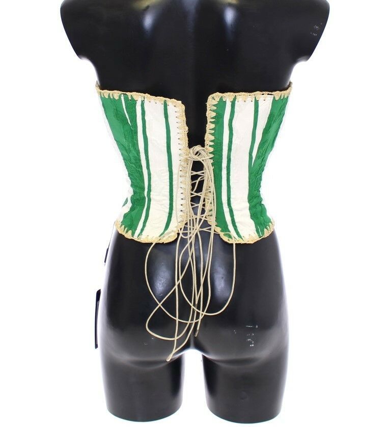 Green Striped Corset  Woven Raffia Waist Belt - 65-cm-26-inches