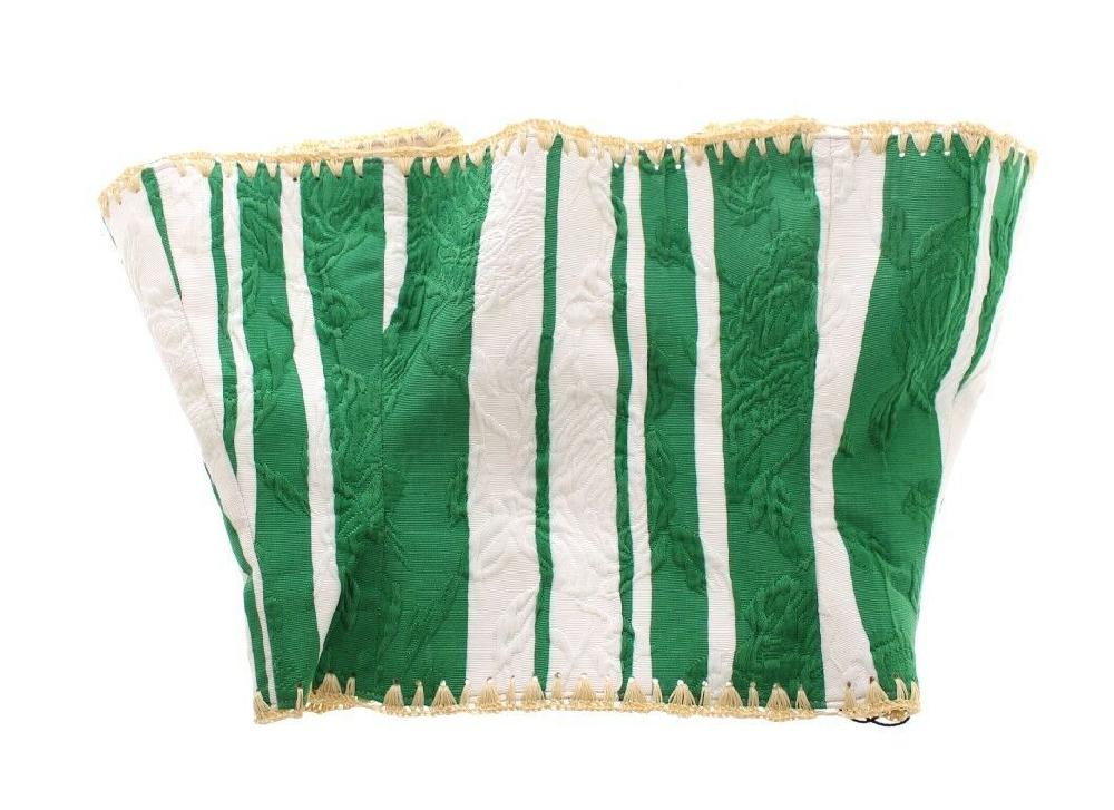 Green Striped Corset  Woven Raffia Waist Belt - 65-cm-26-inches