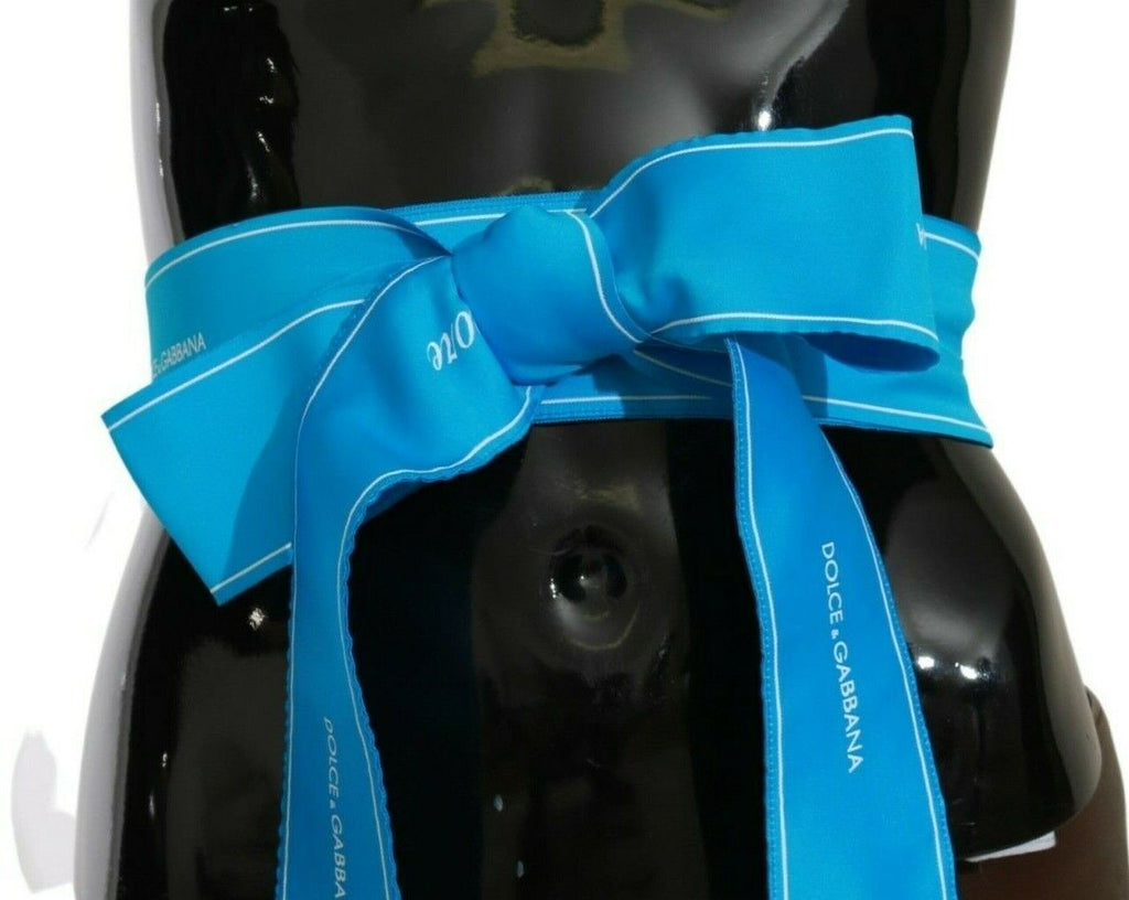Blue Waist Ribbon Wide Bow Belt - it36-xs