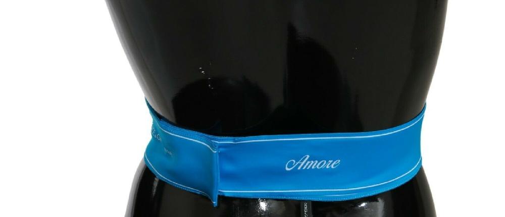 Blue Waist Ribbon Wide Bow Belt - it36-xs