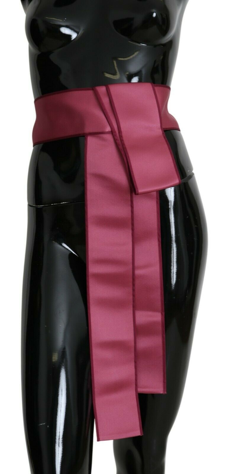 Pink 100% Silk 3 Button Closure Wide Waist Belt - it44-l