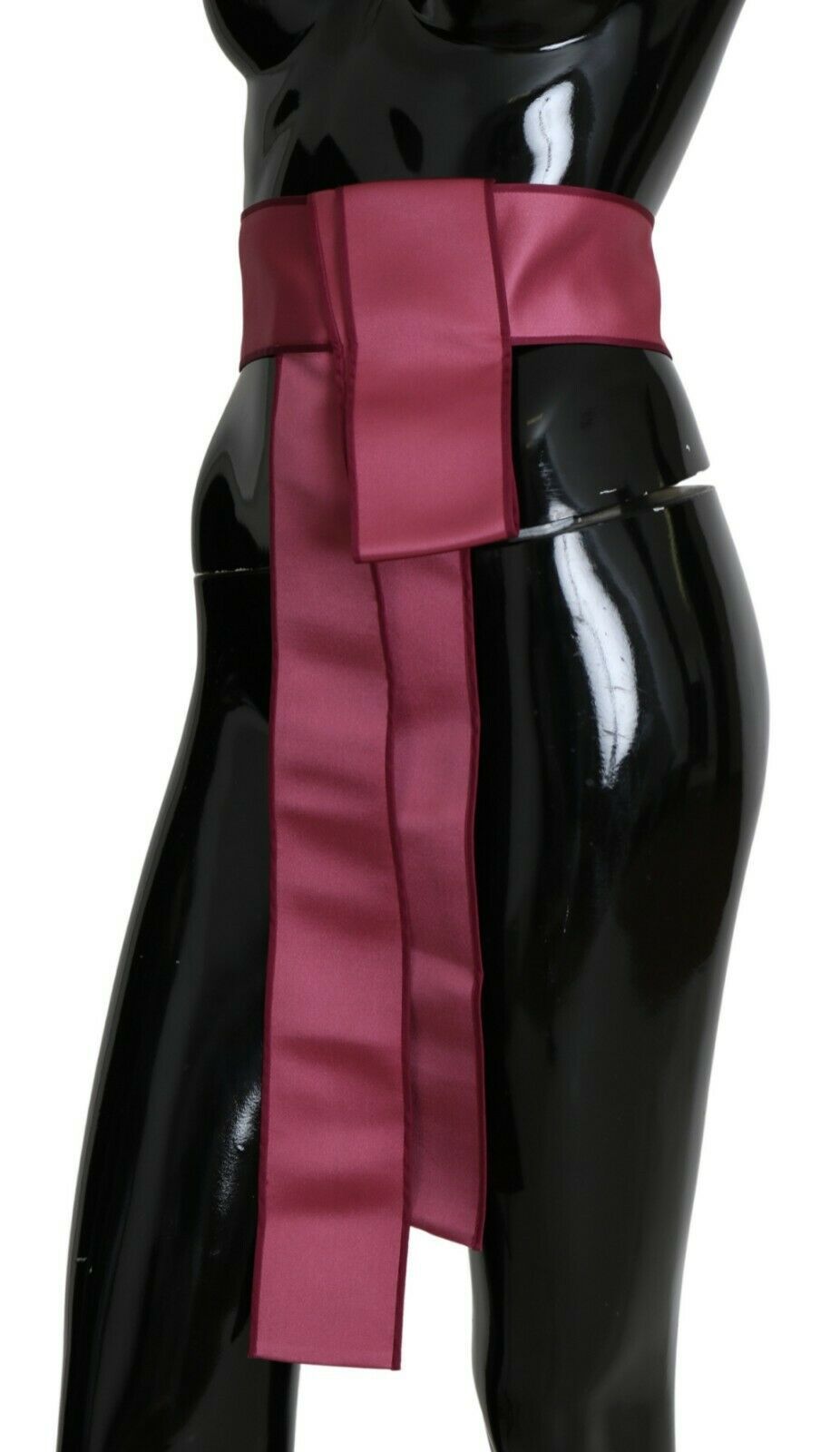 Pink 100% Silk 3 Button Closure Wide Waist Belt - it44-l