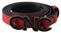 Red Reversible Leather Logo Belt - 85-cm-34-inches