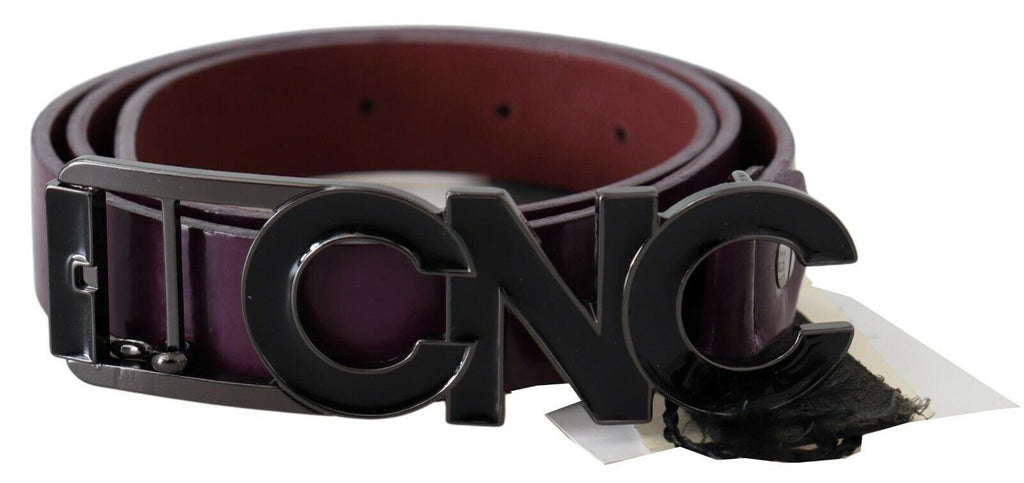 Brown Leather Large Logo Letter Buckle Belt - 85-cm-34-inches