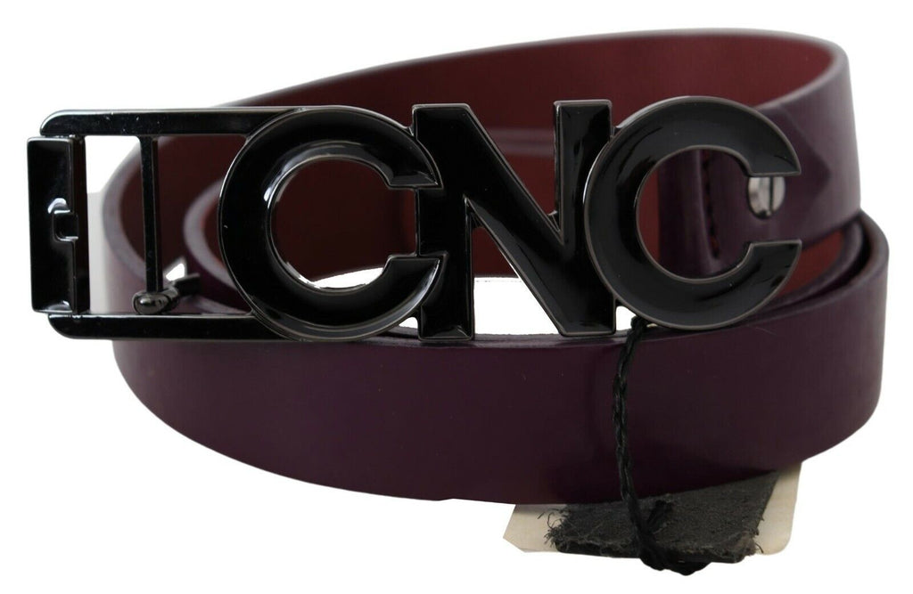 Brown Leather Large Logo Letter Buckle Belt - 85-cm-34-inches