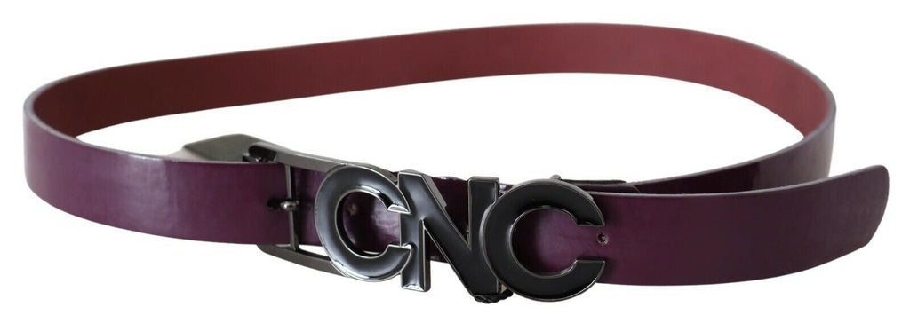 Brown Leather Large Logo Letter Buckle Belt - 85-cm-34-inches
