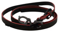 Black Maroon Skinny Leather Buckle Waist Belt - 85-cm-34-inches