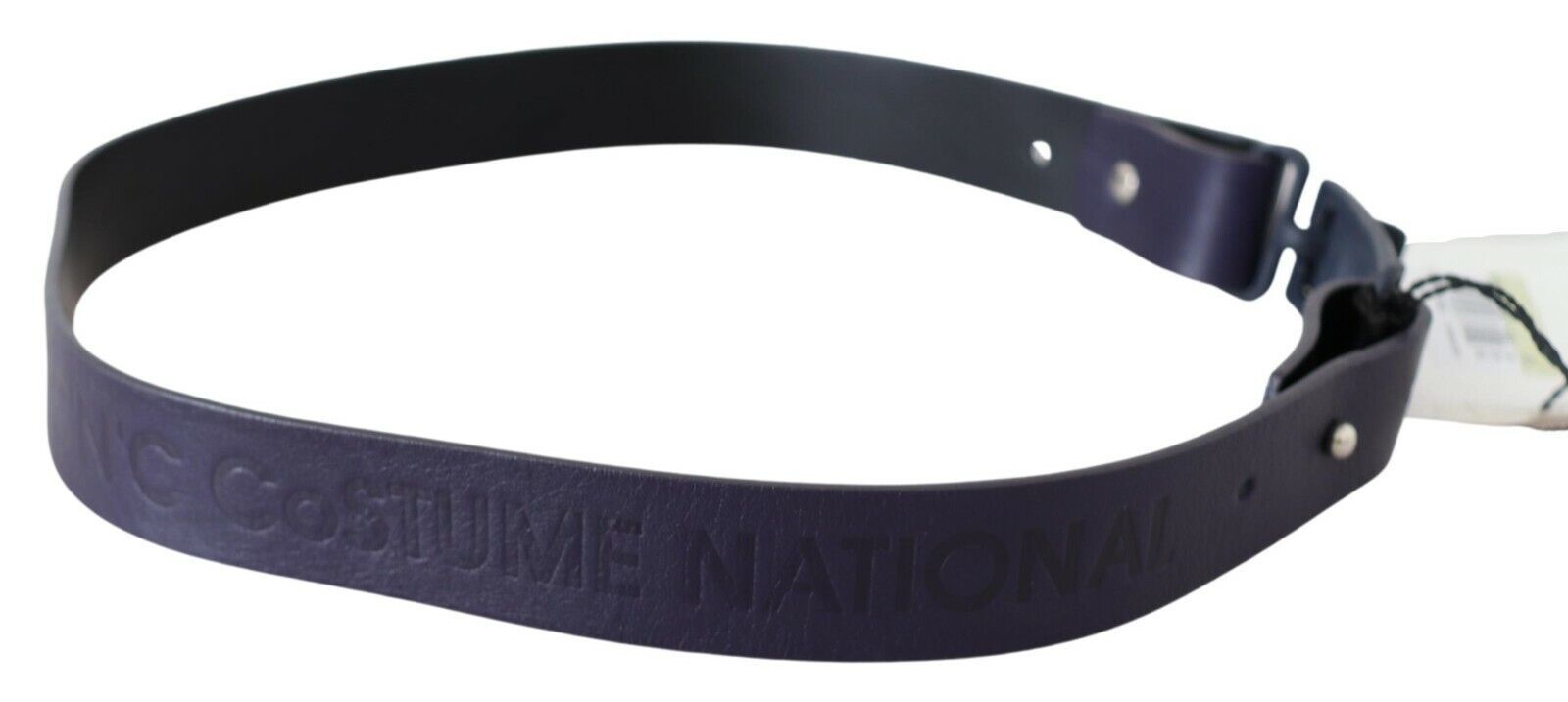 Black Leather Normal Logo Buckle Waist Belt - 85-cm-34-inches
