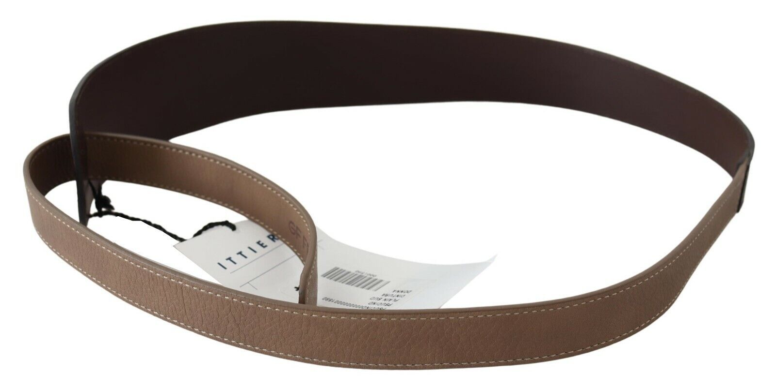 Brown Genuine Leather Logo Wide Waist Belt - 70-cm-28-inches