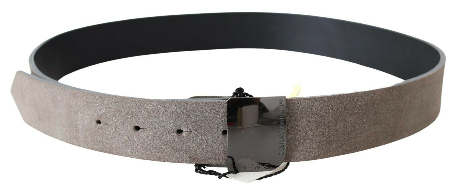 Brown Leather Square Logo Buckle Belt - 85-cm-34-inches