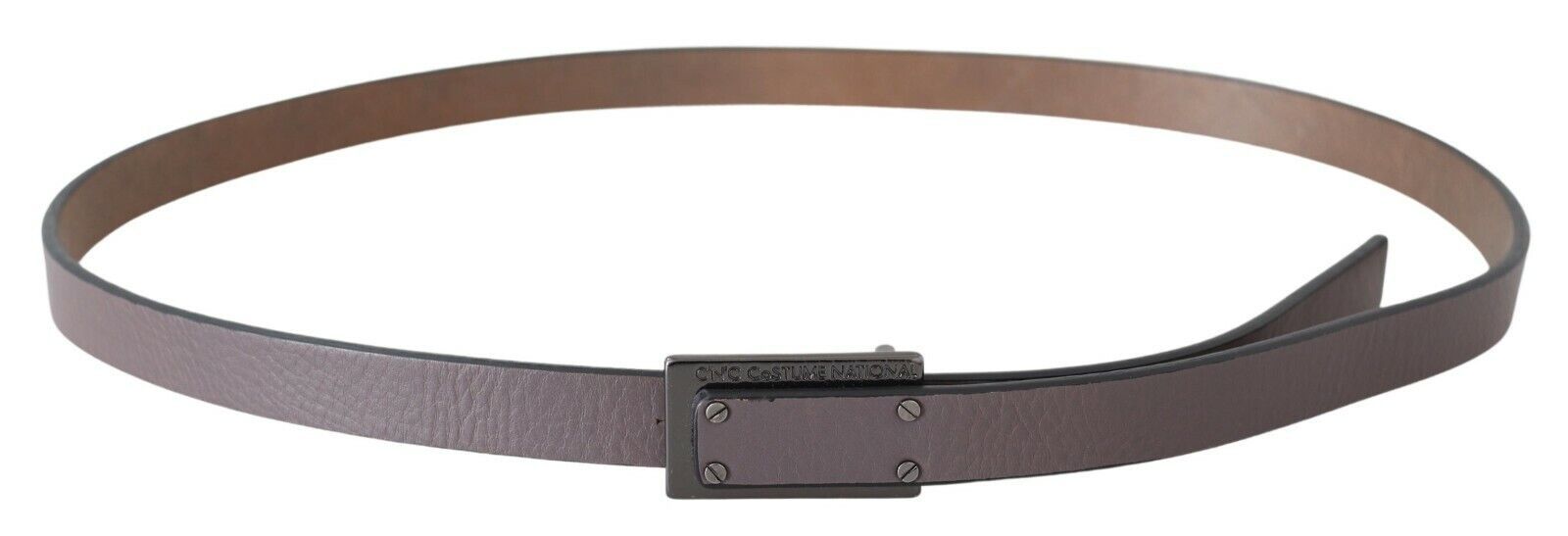 Brown Leather Tactical Logo Screw Buckle Belt - 100-cm-40-inches