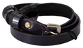 Silver Logo Buckle Waist Women's Slim Belt - 85-cm-34-inches
