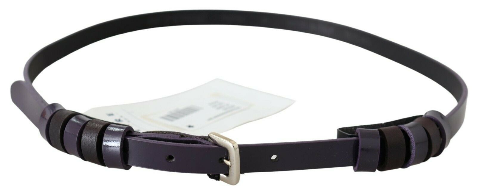 Silver Logo Buckle Waist Women's Slim Belt - 85-cm-34-inches