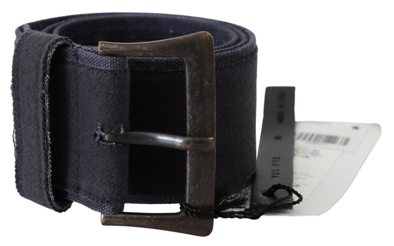 Black Navy Blue Wide Square Rustic Buckle Belt - 70-cm-28-inches