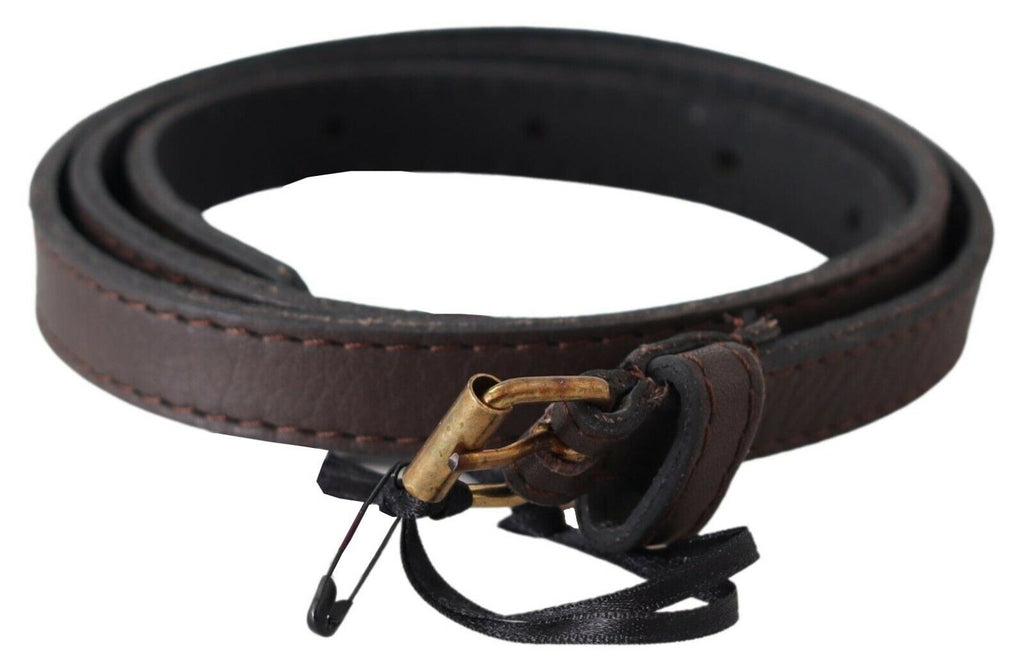 Brown Genuine Leather Skinny Fashion Dark - 75-cm-30-inches